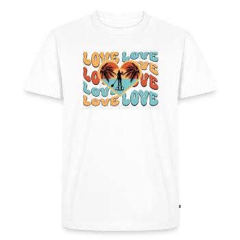 Planche de SUP paddle paddle supboard Stand Up - T-shirt Premium bio Homme - blanc - Devant - Nico (187cm)