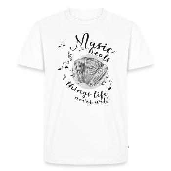 Accordion Players Harmonica Musicians - Men's Premium Organic T-Shirt - white - Front - Nico (187cm)