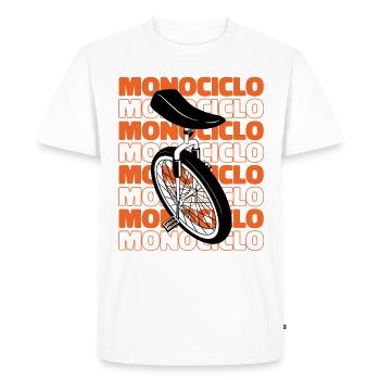 Einrad Einrad Cardiogramme Monocycle Einrad - T-shirt Premium bio Homme - blanc - Devant - Nico (187cm)