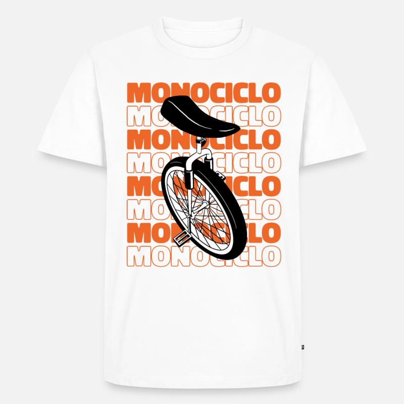 Einrad Einrad Cardiogramme Monocycle Einrad - T-shirt Premium bio Homme - blanc