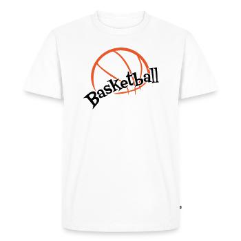 Joueurs de basket-ball Basketteurs Basket-ball - T-shirt Premium bio Homme - blanc - Devant - Nico (187cm)