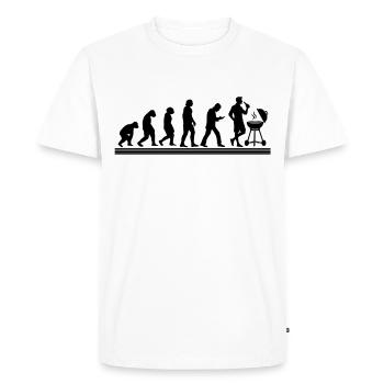 BBQ Barbecue Evolution Grill Barbecue Grill - T-shirt Premium bio Homme - blanc - Devant - Nico (187cm)