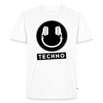 Hardcore Rave Music Raver 90s EDM DJ Rave - Men's Premium Organic T-Shirt - white - Front - Nico (187cm)