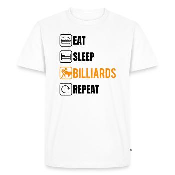 Pool Billiards Billiard Table Funny Sayings Snooker - Men's Premium Organic T-Shirt - white - Front - Nico (187cm)