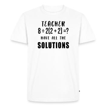Physics, Biology, Chemistry Natural Sciences - Men's Premium Organic T-Shirt - white - Front - Nico (187cm)