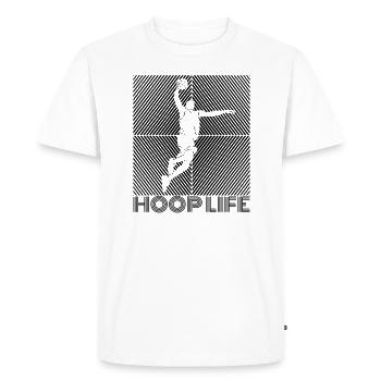 Basketteur basketteur basketteur « HOOP-LIFE » - T-shirt Premium bio Homme - blanc - Devant - Nico (187cm)