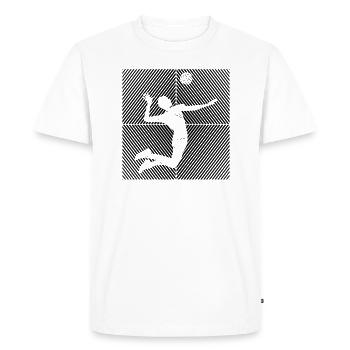 Vintage Volleyball Volleyball Ball Volleyball Player - Men's Premium Organic T-Shirt - white - Front - Nico (187cm)