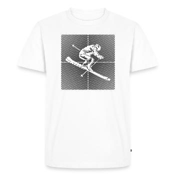 Ski Ski Remontées mécaniques Ski Ski Ski Skis - T-shirt Premium bio Homme - blanc - Devant - Nico (187cm)