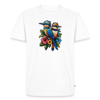 Éleveur d’oiseaux Ornithologue Ornithologue Ornithologue - T-shirt Premium bio Homme - blanc - Devant - Nico (187cm)