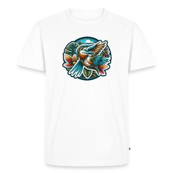 Éleveur d’oiseaux Ornithologue Ornithologue Ornithologue - T-shirt Premium bio Homme - blanc - Devant - Nico (187cm)