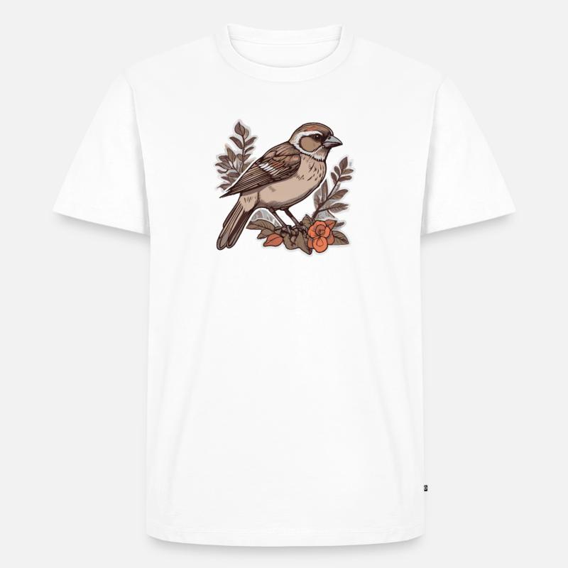 Vogelzüchter Ornithologe Vogelbeobachter - Männer Premium Bio T-Shirt - Weiß