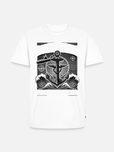 Anti Sub Marineflieger - Männer Premium Bio T-Shirt - Weiß