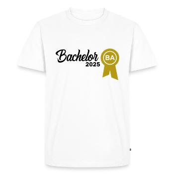 Baccalauréat 2025 Graduation Graduation - T-shirt Premium bio Homme - blanc - Devant - Nico (187cm)