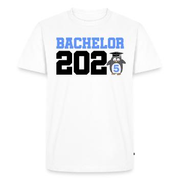 Baccalauréat 2025 Graduation Graduation - T-shirt Premium bio Homme - blanc - Devant - Nico (187cm)
