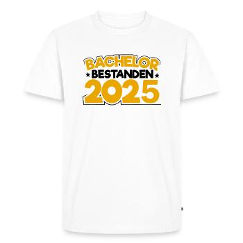Baccalauréat 2025 Graduation Graduation - T-shirt Premium bio Homme - blanc - Devant - Nico (187cm)
