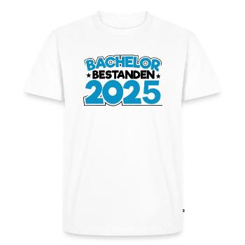 Baccalauréat 2025 Graduation Graduation - T-shirt Premium bio Homme - blanc - Devant - Nico (187cm)