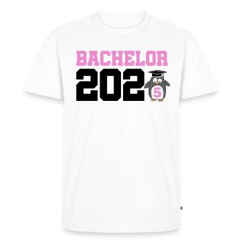 Baccalauréat 2025 Graduation Graduation - T-shirt Premium bio Homme - blanc - Devant - Nico (187cm)