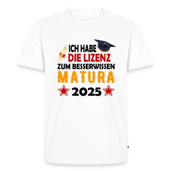 Matura 2025 Matura Trip Matura Ceremony Matura Graduate - Men's Premium Organic T-Shirt - white - Front - Nico (187cm)