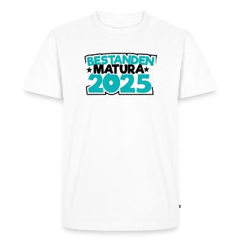 Matura 2025 Matura Trip Matura Ceremony Matura Graduate - Men's Premium Organic T-Shirt - white - Front - Nico (187cm)