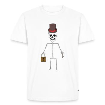 Château Mr. Ghost Fantôme Fantôme de minuit - T-shirt Premium bio Homme - blanc - Devant - Nico (187cm)