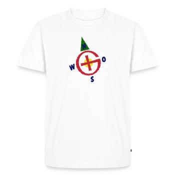 Geo caching 01 - Men's Premium Organic T-Shirt - white - Front - Nico (187cm)