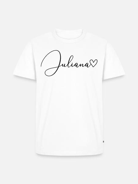 Juliana Nom de famille Prénom Fille - T-shirt Premium bio Homme - blanc