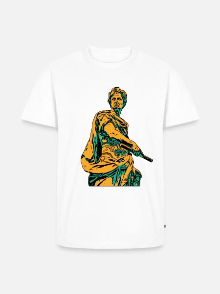 Julius Cäsar - Männer Premium Bio T-Shirt - Weiß