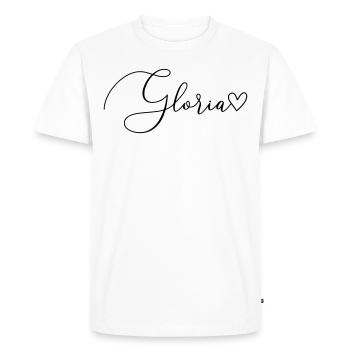 Gloria Surname First Name Girl - Men's Premium Organic T-Shirt - white - Front - Nico (187cm)