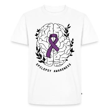 Epilepsy Awareness - Men's Premium Organic T-Shirt - white - Front - Nico (187cm)