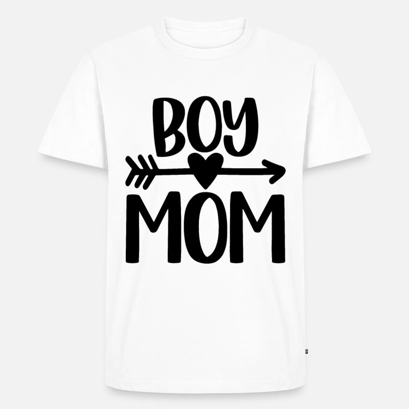Junge Mama - Männer Premium Bio T-Shirt - Weiß