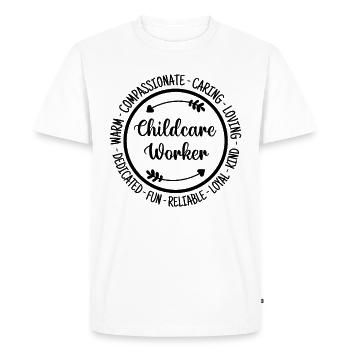 Childcare Worker Child Care Provider Gift - Men's Premium Organic T-Shirt - white - Front - Nico (187cm)