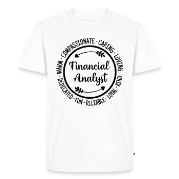 Financial Analyst Accounting Worker Gift - Men's Premium Organic T-Shirt - white - Front - Nico (187cm)