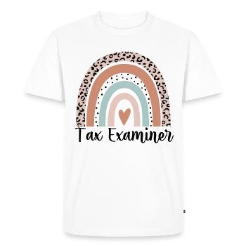 Tax Examiner Rainbow Leopard Funny Tax Examiner - Men's Premium Organic T-Shirt - white - Front - Nico (187cm)