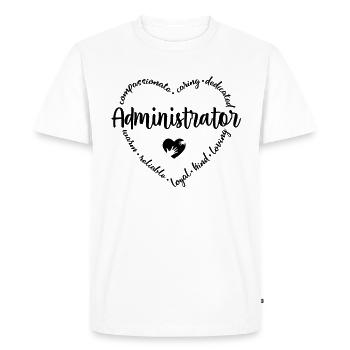 Administrator - Men's Premium Organic T-Shirt - white - Front - Nico (187cm)