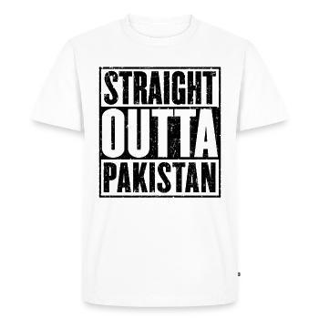 Straight Outta Pakistan - T-shirt Premium bio Homme - blanc - Devant - Nico (187cm)