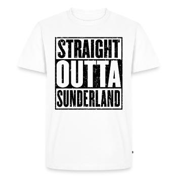 Straight Outta Sunderland - T-shirt Premium bio Homme - blanc - Devant - Nico (187cm)