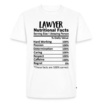 Avocat Nutrition Facts Drôle - T-shirt Premium bio Homme - blanc - Devant - Nico (187cm)