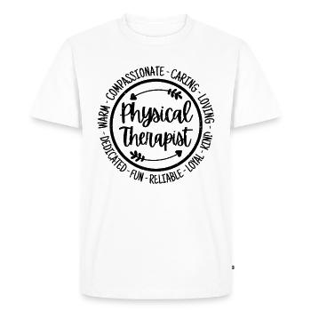 Physiothérapeute Vintage Cadeau - T-shirt Premium bio Homme - blanc - Devant - Nico (187cm)