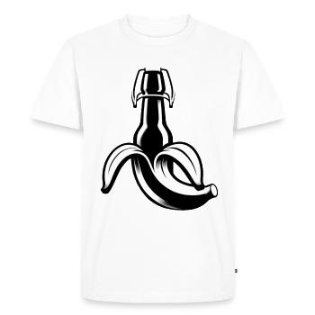 Banana Beer | My Fruit | Beer we love you - Men's Premium Organic T-Shirt - white - Front - Nico (187cm)