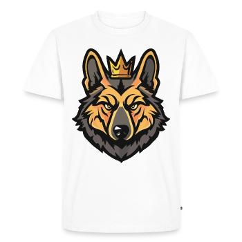 Couronne de chien de berger allemand - T-shirt Premium bio Homme - blanc - Devant - Nico (187cm)