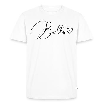 Bella Surname First Name Girl - Men's Premium Organic T-Shirt - white - Front - Nico (187cm)