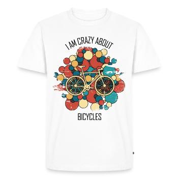 Réparation de vélos Mécanicien de vélos Mécanicien de vélos - T-shirt Premium bio Homme - blanc - Devant - Nico (187cm)