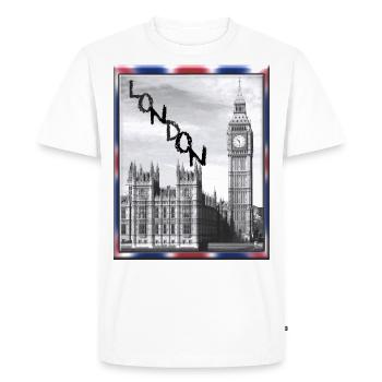 London Big Ben Union Jack - Men's Premium Organic T-Shirt - white - Front - Nico (187cm)