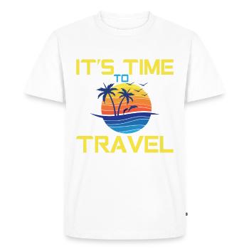 Voyage aventure cadeau de vacances - T-shirt Premium bio Homme - blanc - Devant - Nico (187cm)