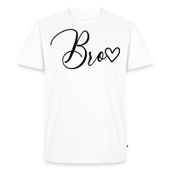 Frère frère - T-shirt Premium bio Homme - blanc - Devant - Nico (187cm)