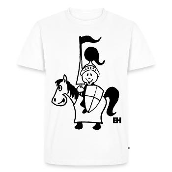 Chevalier - T-shirt Premium bio Homme - blanc - Devant - Nico (187cm)