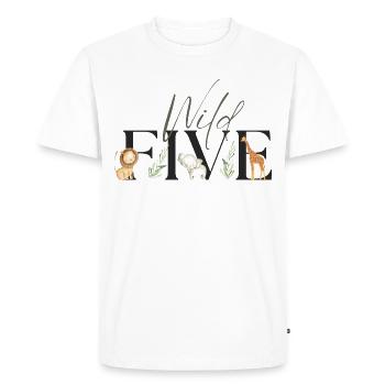 Animaux sauvages du cinquième anniversaire du zoo 5 - T-shirt Premium bio Homme - blanc - Devant - Nico (187cm)