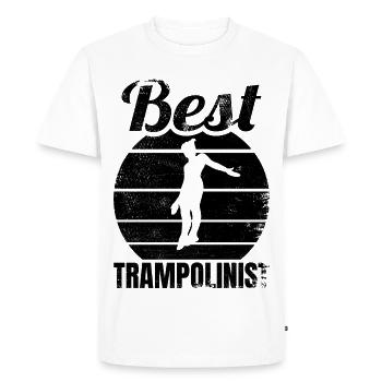 Meilleur cavalier de trampoline - T-shirt Premium bio Homme - blanc - Devant - Nico (187cm)