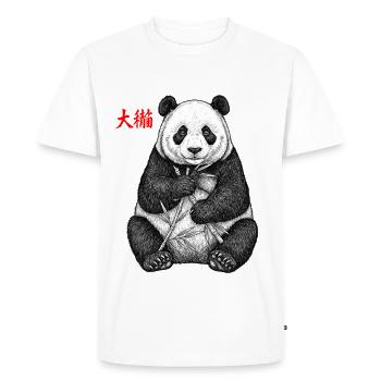 Panda asiatique - T-shirt Premium bio Homme - blanc - Devant - Nico (187cm)