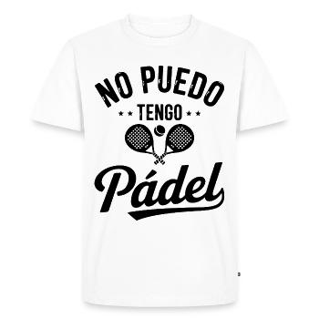 Padel amusant, je ne peux pas, j'ai du padel, Padelist - T-shirt Premium bio Homme - blanc - Devant - Nico (187cm)
